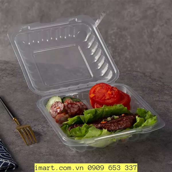 Hộp đựng thực phẩm mang đi trong suốt dùng 1 lần