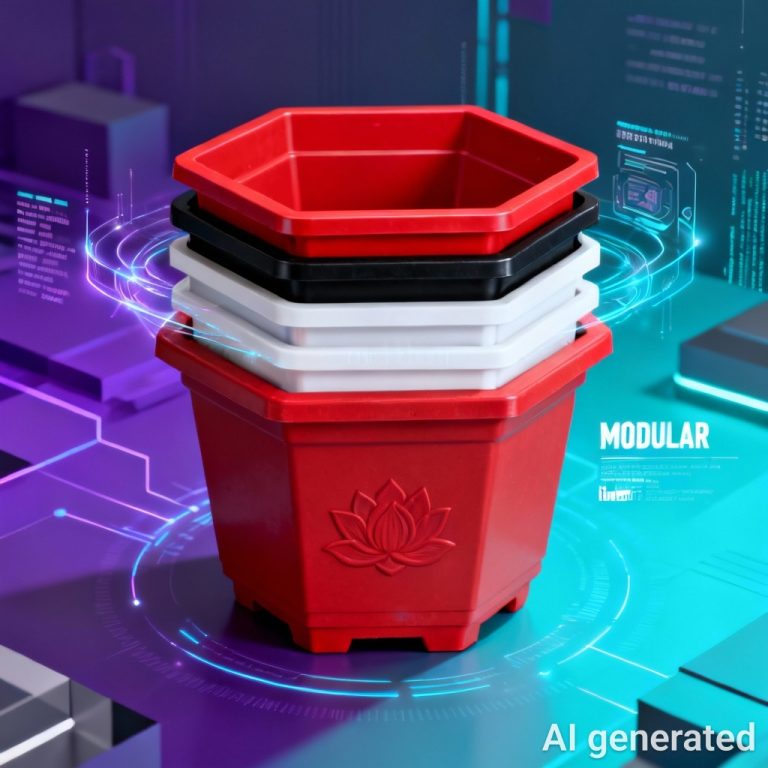 Trang chủ - gia công ép nhựa theo yêu cầu Chậu nhựa trồng cây hình lục giác