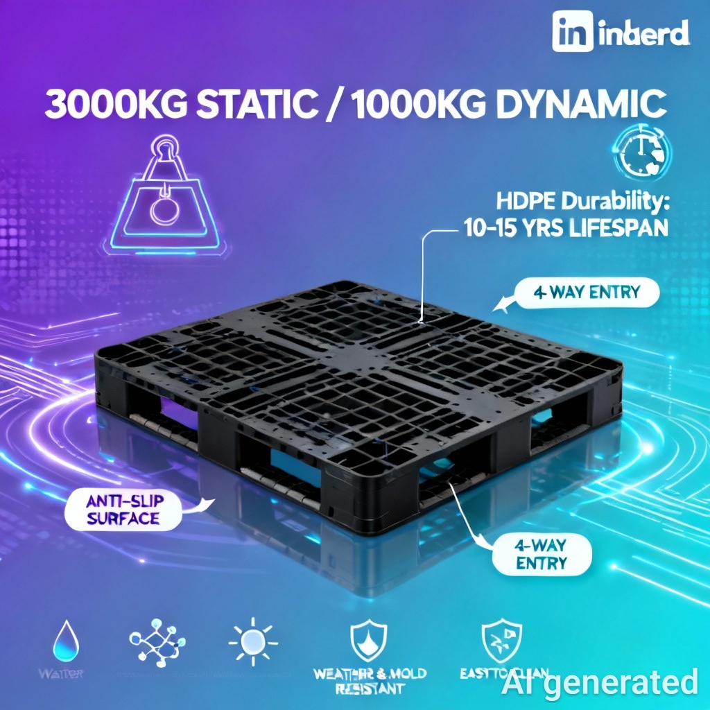 Pallet nhựa kê hàng màu đen pallet nhua ke hang mau den 2