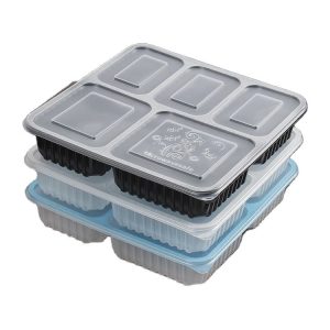 Hộp Nhựa Đựng Thực Phẩm Hình Chữ Nhật Trong Suốt Đen Tiện Lợi Nhập Khẩu - hình 1