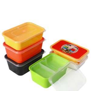 Hộp Nhựa Đựng Thực Phẩm Hình Chữ Nhật Trong Suốt Đen Tiện Lợi Nhập Khẩu - hình 2