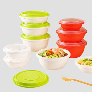 Hộp Nhựa Đựng Thực Phẩm Tròn Có Nắp Màu Sắc Đa Dạng Nhập Khẩu