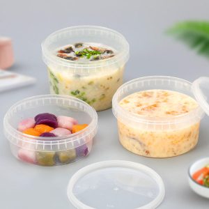 Hộp Nhựa Đựng Thực Phẩm Tròn Có Nắp Màu Sắc Đa Dạng Nhập Khẩu - hình 1