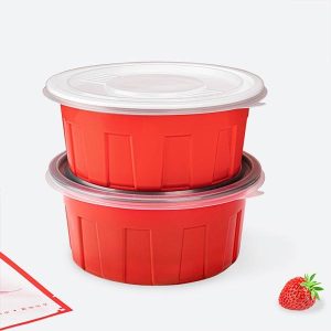 Hộp Nhựa Đựng Thực Phẩm Tròn Có Nắp Màu Sắc Đa Dạng Nhập Khẩu - hình 5