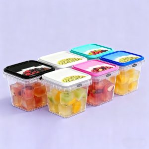 Hộp Nhựa Đựng Thực Phẩm Vuông 500ml Nắp Kín Chống Tràn Màu Vàng Nhập Khẩu - hình 3