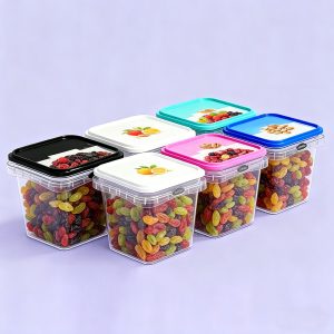 Hộp Nhựa Đựng Thực Phẩm Vuông 500ml Nắp Kín Chống Tràn Màu Vàng Nhập Khẩu - hình 4