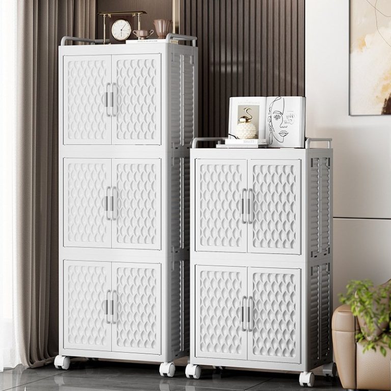 Trang chủ - gia công ép nhựa theo yêu cầu Tủ nhựa đa năng 2 tầng gấp gọn có bánh xe đựng đồ gia đình tiện lợi