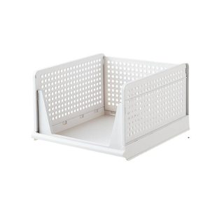 Kệ nhựa trắng một tầng, thiết kế lỗ thoáng khí.