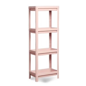 Kệ nhựa PP đa năng nhiều tầng để đồ phòng tắm, nhà bếp, phòng ngủ Kệ nhựa 4 tầng màu hồng nhạt đứng độc lập