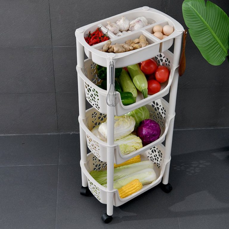Trang chủ - gia công ép nhựa theo yêu cầu Kệ nhựa PP đa năng nhiều tầng đựng rau củ, gia vị nhà bếp tiện lợi