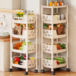 Kệ nhựa đa năng có bánh xe đựng đồ nhà bếp phòng tắm nhập khẩu