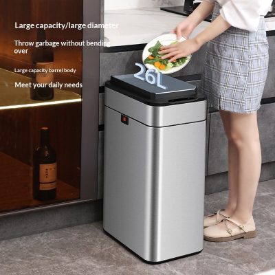 Thùng rác cảm biến thông minh dung tích 26L, mở nắp tự động khi đưa tay gần.