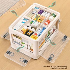 Hộp Nhựa Y Tế Đa Năng Trong Suốt Gập Gọn Lưu Trữ Thuốc Tiện Lợi