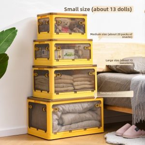 Bốn hộp đựng nhiều kích thước, minh họa sức chứa từng loại.