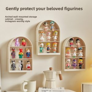 Kệ nhựa treo tường trưng bày figure búp bê blind box đa năng