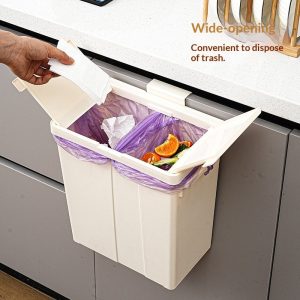 Thùng rác nhựa PP treo tường 12L tiện lợi cho bếp, phòng tắm