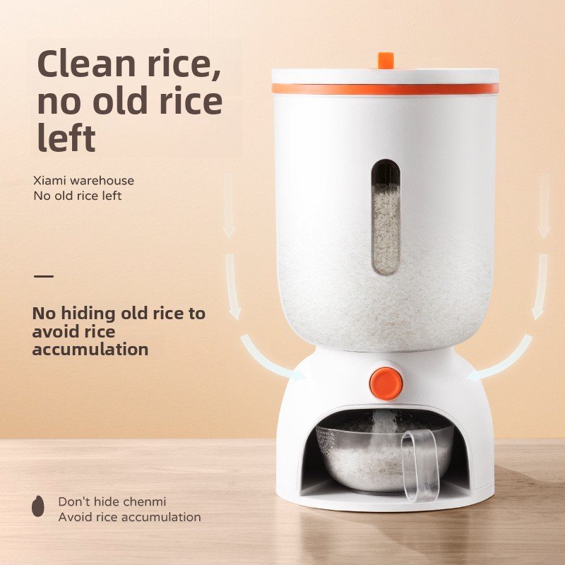 Hộp đựng gạo tự động nhựa PP chống ẩm mốc, lấy gạo thông minh Hộp đựng gạo giúp tránh gạo cũ tích tụ, luôn sạch sẽ.