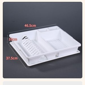 Kệ úp bát đĩa nhựa PP đa năng kích thước lớn cho bếp gia đình Kích thước chi tiết của kệ úp bát đĩa: 46.5x37.5x10cm