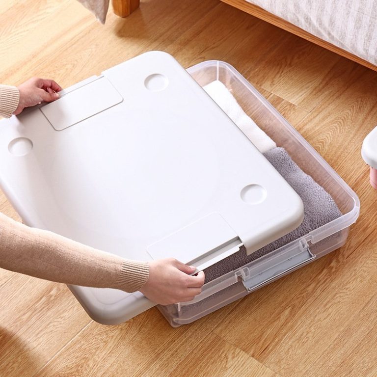 Trang chủ - gia công ép nhựa theo yêu cầu Thùng nhựa PP dày dặn trong suốt cỡ lớn đựng quần áo chăn màn đa năng