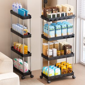 Kệ nhựa đa năng nhiều tầng có bánh xe, tối ưu không gian lưu trữ