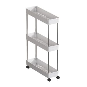 Kệ nhựa PP nhiều tầng đa năng có bánh xe tối ưu khe hẹp phòng tắm, bếp