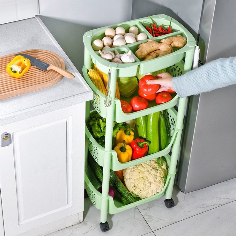 Trang chủ - gia công ép nhựa theo yêu cầu Kệ nhựa đa năng nhiều tầng có bánh xe, đựng đồ gia dụng, rau củ, đồ chơi