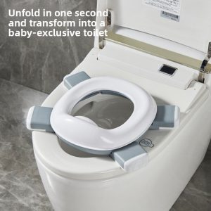 Bô vệ sinh di động gấp gọn nhựa ABS cho bé du lịch, dã ngoại, xe hơi Bô vệ sinh được đặt lên bồn cầu lớn, sử dụng như ghế vệ sinh cho bé.