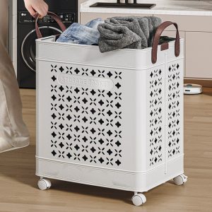 Giỏ đựng đồ nhựa PP đa năng đứng có bánh xe dung tích lớn tiện lợi