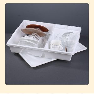 Kệ úp bát đĩa nhựa PP đa năng kích thước lớn cho bếp gia đình Kệ úp bát đĩa với khay hứng nước phía dưới