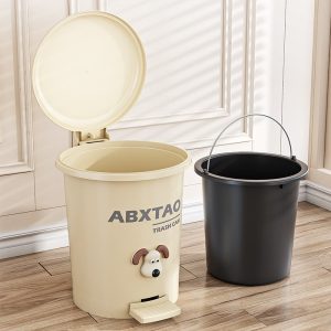 Thùng rác đạp chân nhựa PP dung tích lớn cho phòng khách, phòng ngủ Thùng rác với thùng đựng rác bên trong có thể tháo rời.