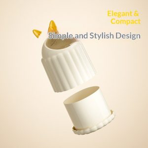 Thùng rác mini để bàn nhựa PP 4L nắp bật hình mèo tiện lợi cho gia đình Cấu tạo thùng rác gồm hai phần, dễ tháo lắp và vệ sinh.