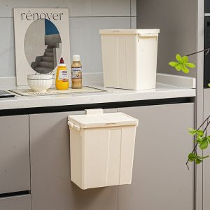 Thùng rác nhựa PP treo tường 12L tiện lợi cho bếp, phòng tắm Thùng rác treo gọn trên tủ bếp, tiết kiệm diện tích.