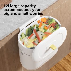 Dung tích lớn 12L, chứa được nhiều rác nhà bếp.