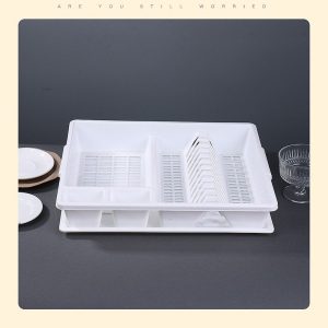 Kệ úp bát đĩa nhựa PP đa năng kích thước lớn cho bếp gia đình Kệ úp bát đĩa đa năng với nhiều ngăn chứa