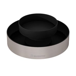 Kệ đựng gia vị đa năng xoay 2 tầng thép không gỉ cho nhà bếp tiện dụng Ảnh cận cảnh kệ xoay 2 tầng không có vật dụng bên trong