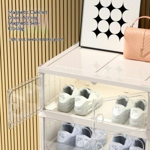 Cửa tủ nam châm tự đóng, bảo vệ giày dép khỏi bụi và ẩm
