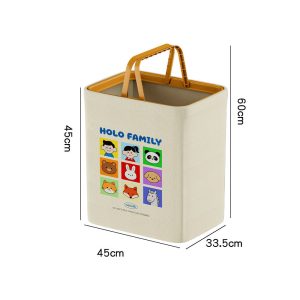 Giỏ HOLO FAMILY, kích thước 60x45x33.5cm, tay cầm vàng cam.