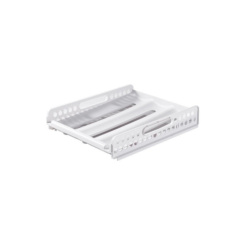 Hộp đựng trứng 3 tầng nhựa PP trắng tối giản, ngăn kéo tiện lợi cho tủ lạnh Một khay đựng trứng màu trắng, thiết kế đơn giản.