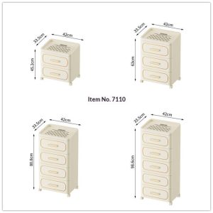 Tủ nhựa PP đa năng nhiều ngăn kéo đựng đồ phòng khách, phòng ngủ Bảng kích thước tủ nhựa 7110, các mẫu 2-5 ngăn, kích thước lớn hơn.