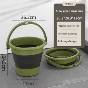 Xô nhựa gấp đa năng 5L PP TPR tiện dụng cho ô tô, dã ngoại, du lịch img 06 108