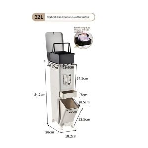 Thùng rác phân loại nhựa PP có nắp bàn đạp tiện lợi cho gia đình img 06 123