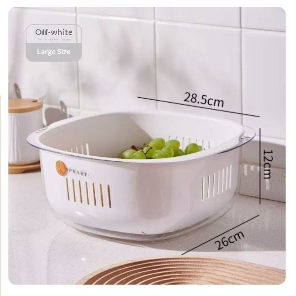 Rổ nhựa PP 2 tầng đa năng rửa rau củ quả tiện dụng cho nhà bếp Rổ nhựa PP 2 tầng đa năng rửa rau củ quả tiện dụng cho nhà bếp - Ảnh 7