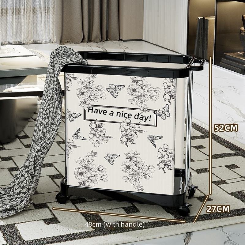 Giỏ đựng đồ giặt di động nhựa inox có bánh xe đa năng 50L Giỏ đựng đồ giặt di động nhựa inox có bánh xe đa năng 50L - Ảnh 7