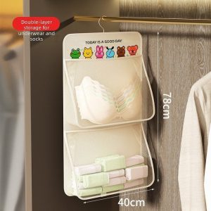 Túi lưới treo vải Oxford đựng đồ lót, tất hai mặt nhiều ngăn tiện lợi img 07 12