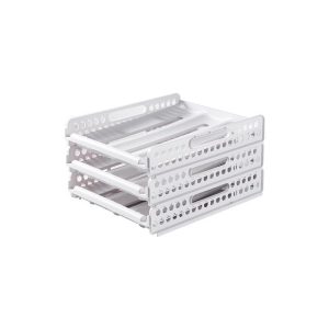 Hộp đựng trứng 3 tầng nhựa PP trắng tối giản, ngăn kéo tiện lợi cho tủ lạnh img 07 15