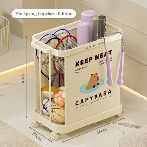 Giỏ nhựa đa năng PP có bánh xe đựng đồ chơi, snack, quần áo, thể thao img 07 37