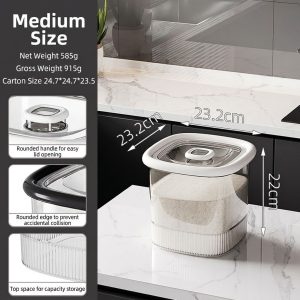 Hộp đựng gạo nhựa PP nắp kín chống ẩm côn trùng tiện lợi cho nhà bếp img 07 5