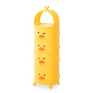 Tủ nhựa 5 tầng hình vịt vàng đa năng cho bé, nhựa PP an toàn img 07 62