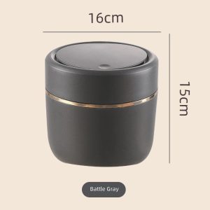 Thùng rác mini để bàn nhựa PP 4L nắp bật tiện lợi cho phòng khách, bàn làm việc img 07 83