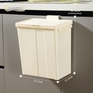 Thùng rác nhựa PP treo tường 12L tiện lợi cho bếp, phòng tắm img 07 99